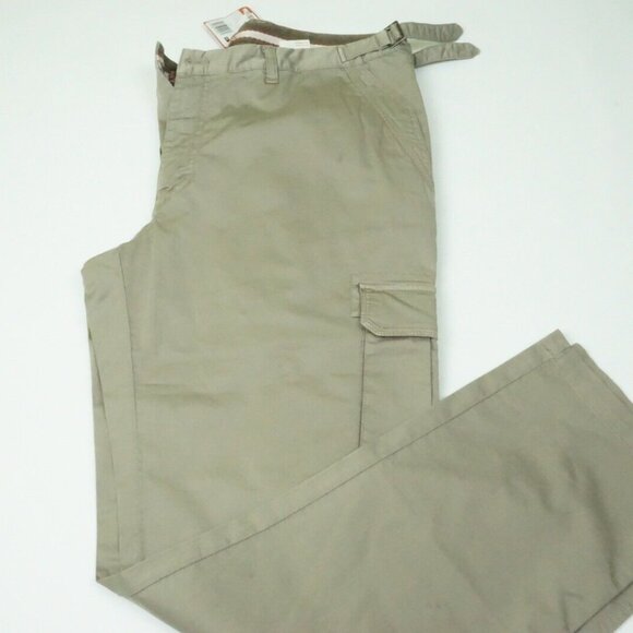 Isaia Waist Cinch Light Brown Cargo Cotton Blend Casual Chino Pants 54R EU NEW